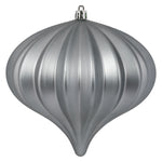 Vickerman N151287DMV 5.7" Pewter Matte Onion Christmas Ornament Uv Treated Set Of 3