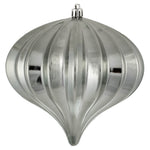 Vickerman N151287DSV 5.7" Pewter Shiny Onion Christmas Ornament Uv Treated Set Of 3