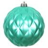 Vickerman N173244D 4" Seafoam Matte Round Pine Cone Ornament With Drilled And Wired Caps. Comes 6 Per Bag.