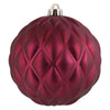 Vickerman N173421D 6" Berry Red Matte Round Pine Cone 4/Bg