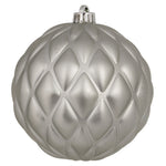 Vickerman N173425D 6" Limestone Matte Round Pine Cone 4/Bg