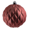 Vickerman N173471D 6" Coral Matte Round Pine Cone Ornament With Drilled And Wired Caps. Comes 4/Bag.