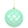 Vickerman N174244D 4.75" Seafoam Shiny Diamond Bauble Ornament 4 Per Bag