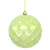 Vickerman N174254D 4.75" Celadon Shiny Diamond Bauble Christmas Ornament Set Of 4
