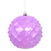 Vickerman N174269D 4.75" Orchid Shiny Diamond Bauble Ornament With Drilled And Wired Caps. Comes 4 Per Bag.