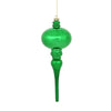 Vickerman N174504D 8" Green Shiny Finial Ornament Pack Of 3