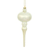 Vickerman N174538D 8" X 2.75" Champagne Shiny Finial Ornament With Drilled And Wired Caps. Comes 3 Per Bag.