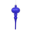 Vickerman N174566D 8" X 2.75" Purple Shiny Finial Ornament With Drilled And Wired Caps. Comes 3 Per Bag.
