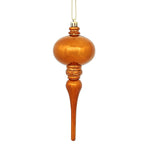 Vickerman N174588D 8" X 2.75" Copper Shiny Finial Ornament With Drilled And Wired Caps. Comes 3 Per Bag.