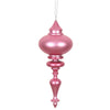 Vickerman N175045D 8.7" X 3.5" Mauve Matte Finial Ornament With Drilled And Wired Caps. Comes 3 Per Bag.
