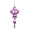 Vickerman N175069D 8.7" X 3.5" Orchid Matte Finial Ornament With Drilled And Wired Caps. Comes 3 Per Bag.