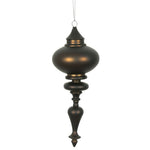 Vickerman N175075D 8" Chocolate Matte Finial Ornament Pack Of 3