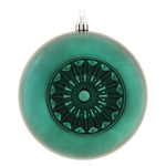 Vickerman N175562D 4.75" Sea Blue Shiny Star Brite Ball Ornament 4 Per Bag