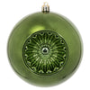 Vickerman N175564D 4.75" Moss Green Shiny Star Brite Ball Ornament 4 Per Bag