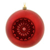 Vickerman N175565D 4.75" Burgundy Shiny Star Brite Ball Ornament 4 Per Bag