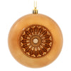 Vickerman N175576D 4.75" Mocha Shiny Star Brite Ball Ornament 4 Per Bag