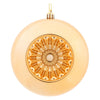 Vickerman N175580D 4.75" Café Latte Shiny Star Brite Ball Ornament 4 Per Bag