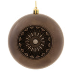 Vickerman N175584D 4.75" Gunmetal Shiny Star Brite Ball Ornament 4 Per Bag