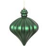 Vickerman N175824D 6" Emerald Matte Onion Drop Christmas Ornament 4 Per Bag