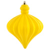 Vickerman N175878D 6" Yellow Matte Onion Drop Christmas Ornament 4 Per Pack