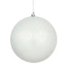 Vickerman N176407 8" Silver Matte Mercury Ball Ornament