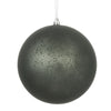 Vickerman N176387 6" Pewter Matte Mercury Ball Ornament 4 Per Bag