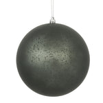 Vickerman N176387 6" Pewter Matte Mercury Ball Ornament 4 Per Bag