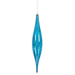 Vickerman N176602 13" Blue Mercury Rain Drop Christmas Ornament Pack Of 2