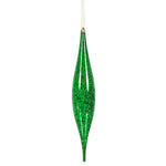 Vickerman N176604 13" Green Mercury Rain Drop Christmas Ornament Pack Of 2