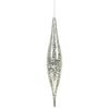 Vickerman N176607 13" Silver Mercury Rain Drop Christmas Ornament Pack Of 2