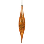 Vickerman N176618 13" Burnished Orange Mercury Rain Drop Ornament. Comes 2 Per Bag.