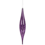 Vickerman N176626 13" Plum Mercury Rain Drop Ornament. Comes 2 Per Bag.