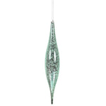 Vickerman N176632 13" Baby Blue Mercury Rain Drop Christmas Ornament Pack Of 2