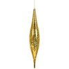 Vickerman N176637 13" Honey Gold Mercury Rain Drop Ornament. Comes 2 Per Bag.