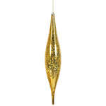 Vickerman N176637 13" Honey Gold Mercury Rain Drop Ornament. Comes 2 Per Bag.
