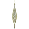 Vickerman N176638 13" Champagne Mercury Rain Drop Christmas Ornament Pack Of 2