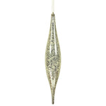 Vickerman N176638 13" Champagne Mercury Rain Drop Christmas Ornament Pack Of 2