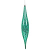 Vickerman N176642 13" Teal Mercury Rain Drop Ornament. Comes 2 Per Bag.