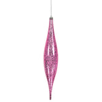 Vickerman N176645 13" Mauve Mercury Rain Drop Ornament. Comes 2 Per Bag.