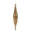 Vickerman N176676 13" Mocha Mercury Rain Drop Ornament. Comes 2 Per Bag.