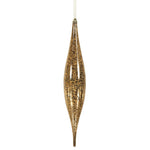 Vickerman N176676 13" Mocha Mercury Rain Drop Ornament. Comes 2 Per Bag.