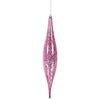 Vickerman N176679 13" Pink Mercury Rain Drop Ornament. Comes 2 Per Bag.