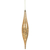 Vickerman N176680 13" Cafe Latte Mercury Rain Drop Ornament. Comes 2 Per Bag.