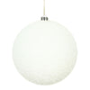 Vickerman N178211 6" White Tinsel Ball Ornament 2 Per Bag