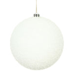 Vickerman N178211 6" White Tinsel Ball Ornament 2 Per Bag