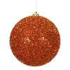 Vickerman N178218 6" Burnished Orange Tinsel Ball Ornament 2 Per Bag