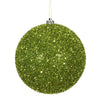 Vickerman N178273 6" Lime Tinsel Ball Ornament 2 Per Bag