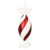 Vickerman N179675 12" Red And White Swirl Drop Candy Christmas Ornament Pack Of 2