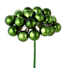 Vickerman N180164 6" Moss Green Shiny Ball Ornament Christmas Pick Pack Of 2