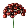 Vickerman N180165 6" Burgundy Shiny Ball Ornament Christmas Pick Pack Of 2